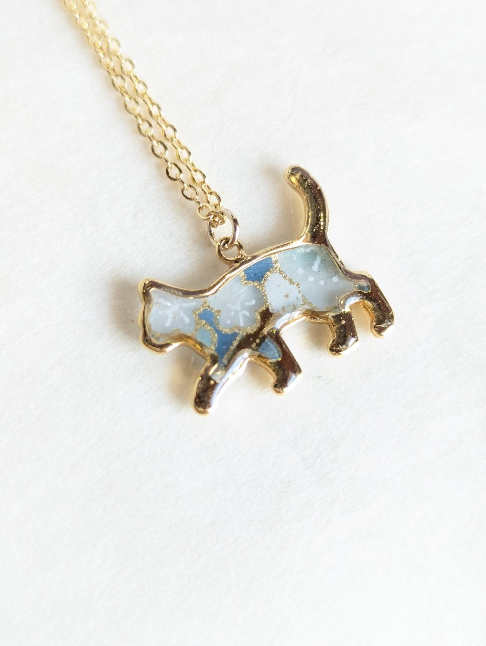 京友禅 幸運を呼ぶ 猫 ネックレス