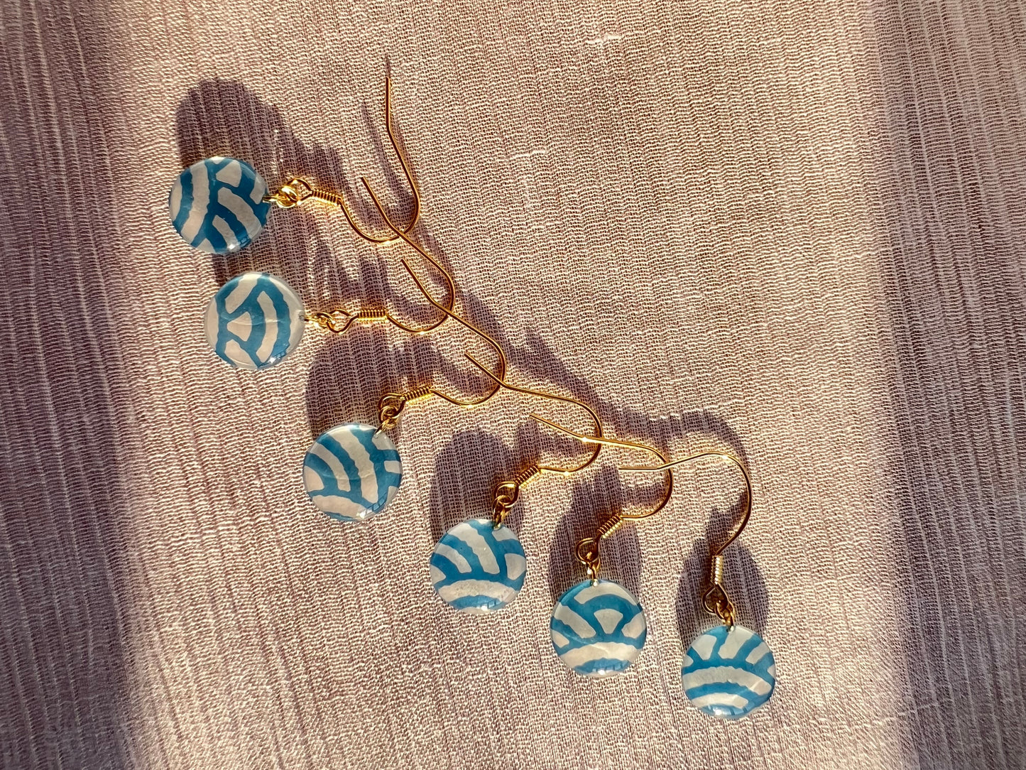 【京友禅ピアス】　青海波　ピアス・イヤリング